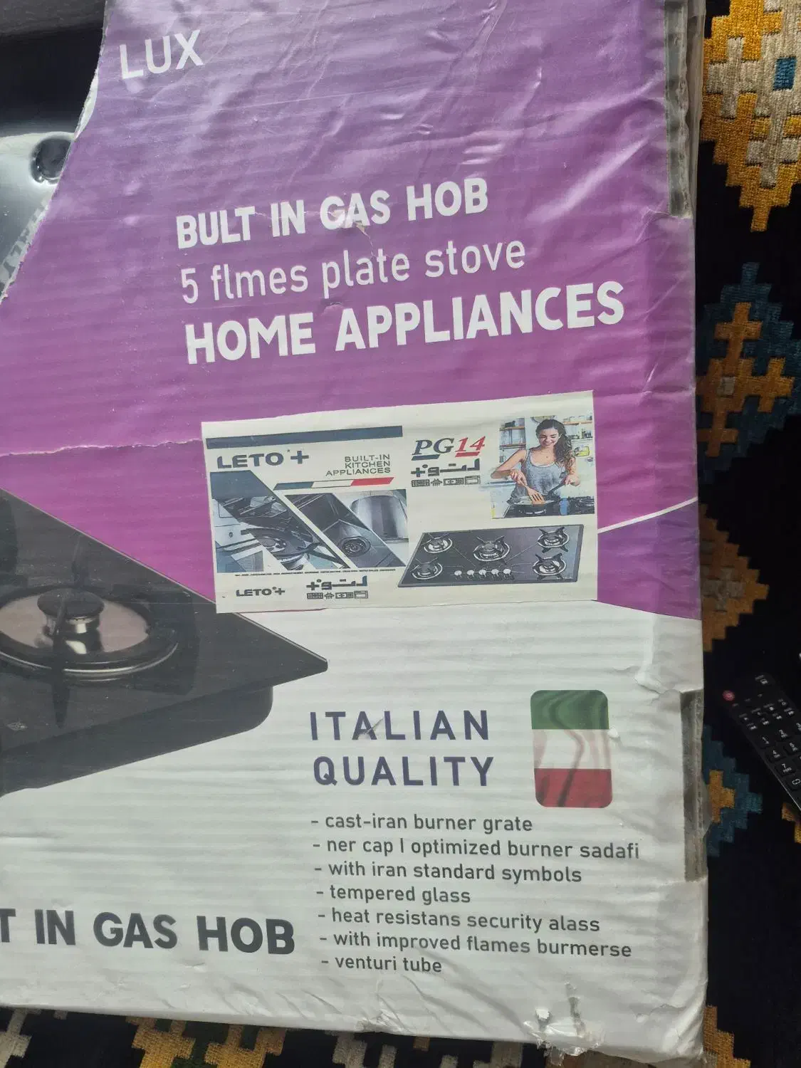 اجاق گاز ۵ شعله لتو +|اجاق گاز و لوازم برقی پختوپز|شاهینشهر, شهرک گلدیس|دیوار