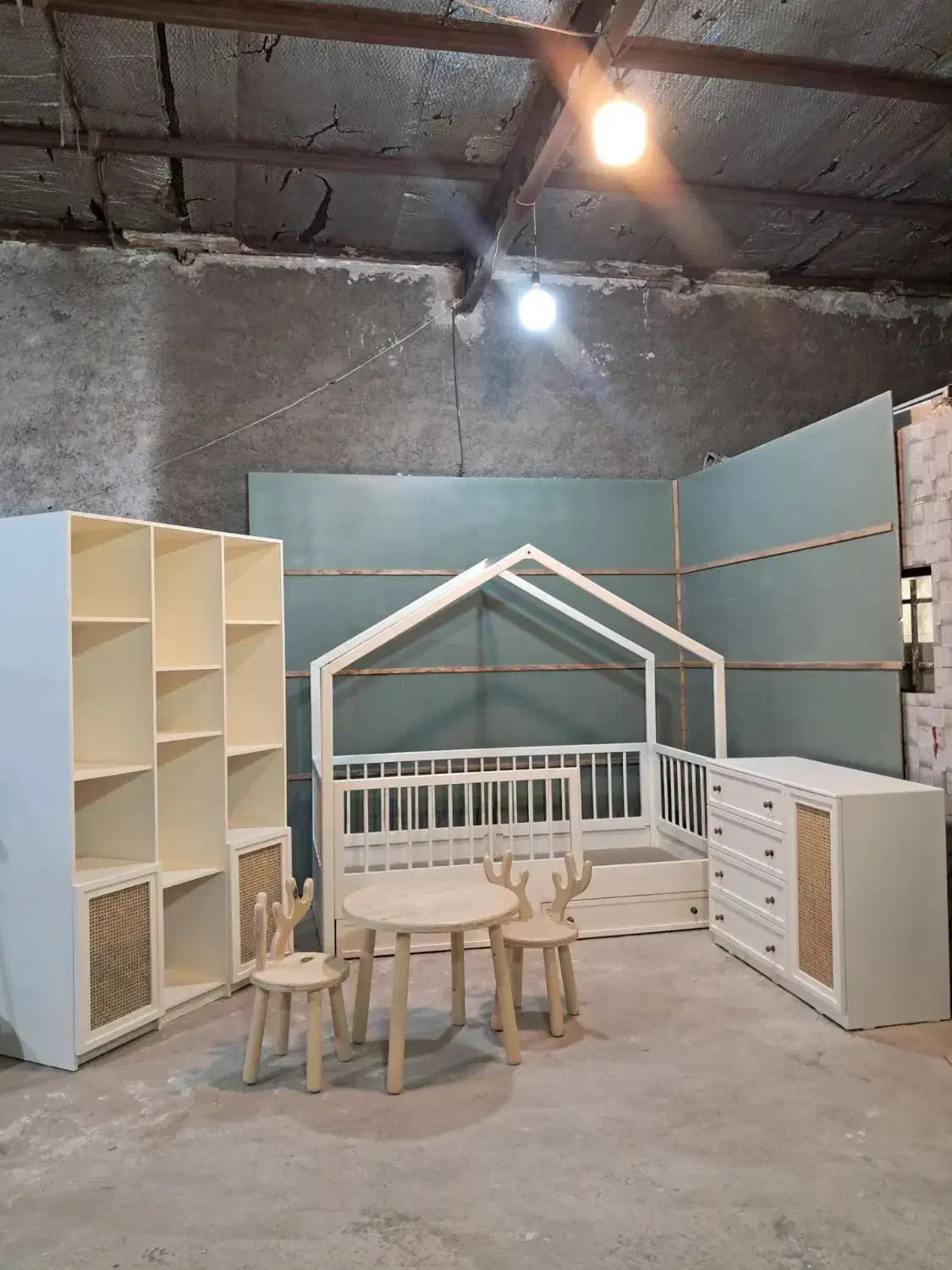 سرویس خواب کودک  چوب و رنگ مدل کلبه ارامش|تخت و سرویس خواب|مشهد, نوید|دیوار