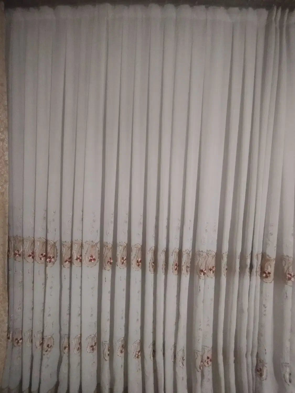 پرده گلدار کتان|پرده، رانر، رومیزی|اسدآباد, |دیوار