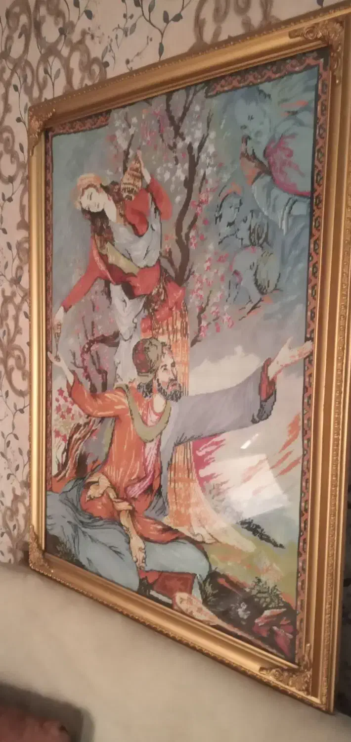 تابلو کوبلن لیلی ومجنون کار دست|تابلو، نقاشی، عکس|تهران, زاهد گیلانی|دیوار