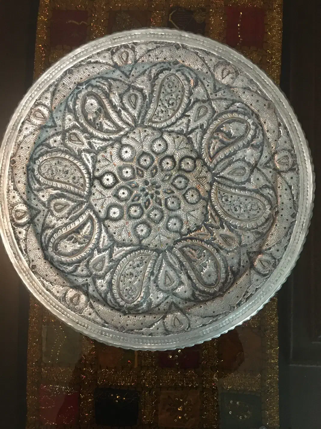 سینی مسی قلمکاری اصفهان|صنایع دستی و سایر لوازم تزئینی|مشهد, سجاد شهر|دیوار