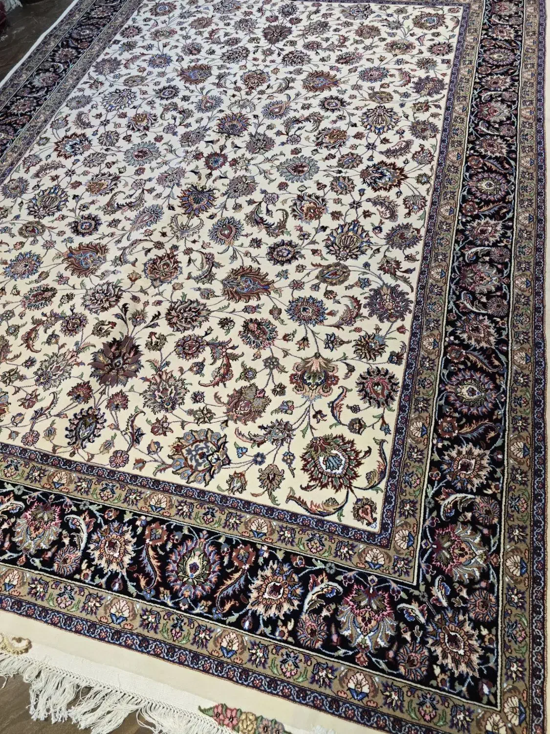 فرش دستباف افشان حاشیه سورمه ای کد 4005|فرش|مشهد, ده دی|دیوار