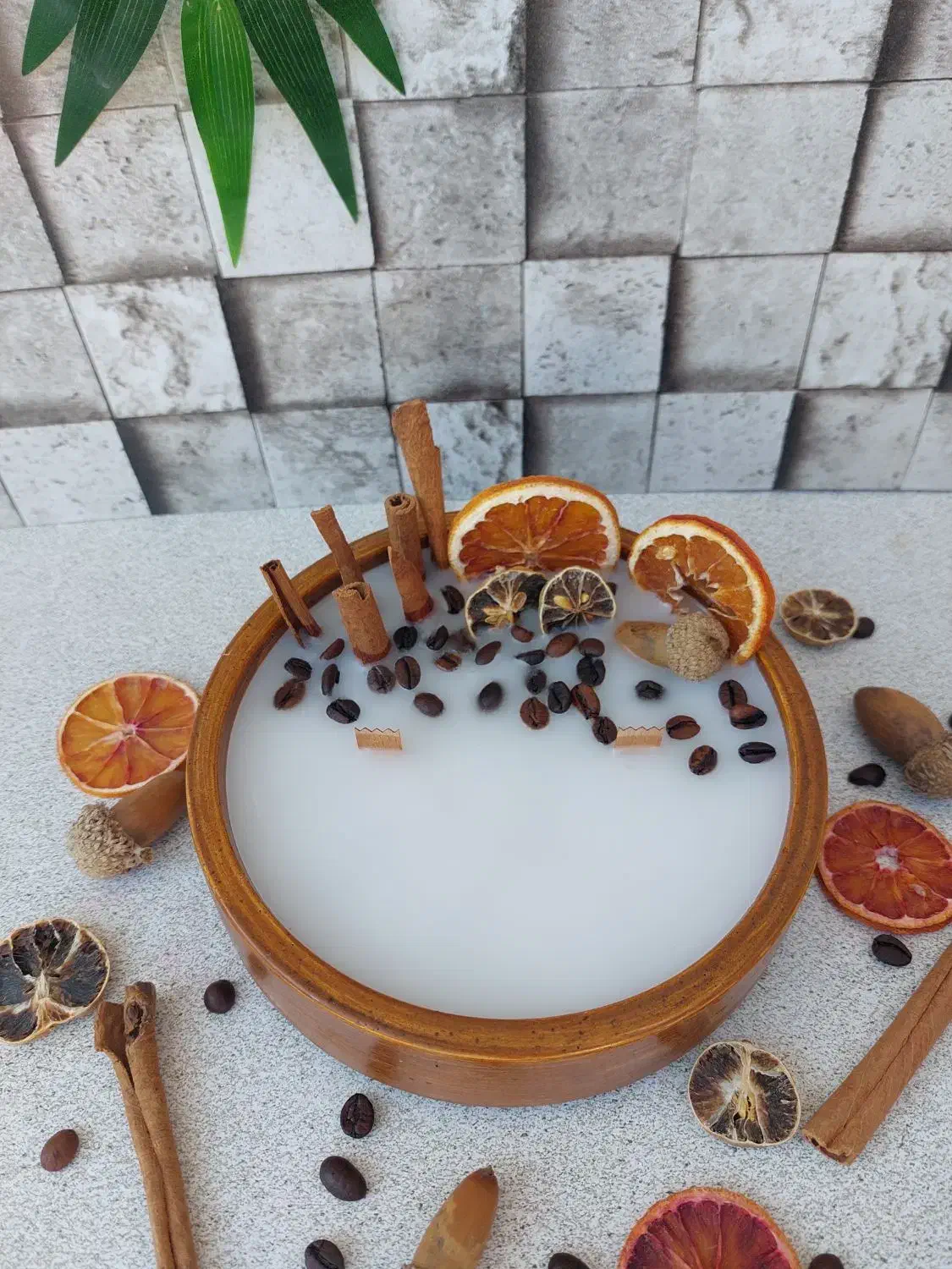 شمع جذاب پاییزی|صنایع دستی و سایر لوازم تزئینی|مبارکه, |دیوار