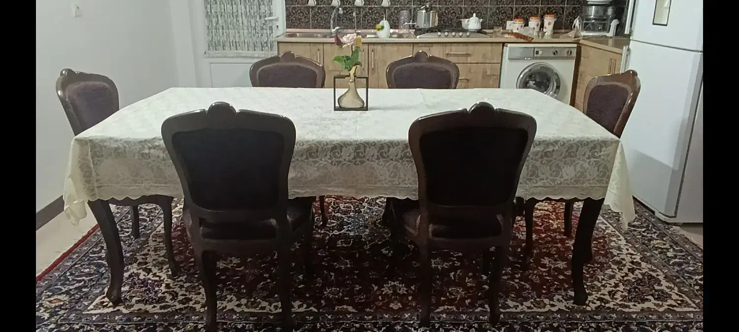 میز نهارخوری ۸نفره با ۶صندلی|میز و صندلی غذاخوری|دابودشت, |دیوار