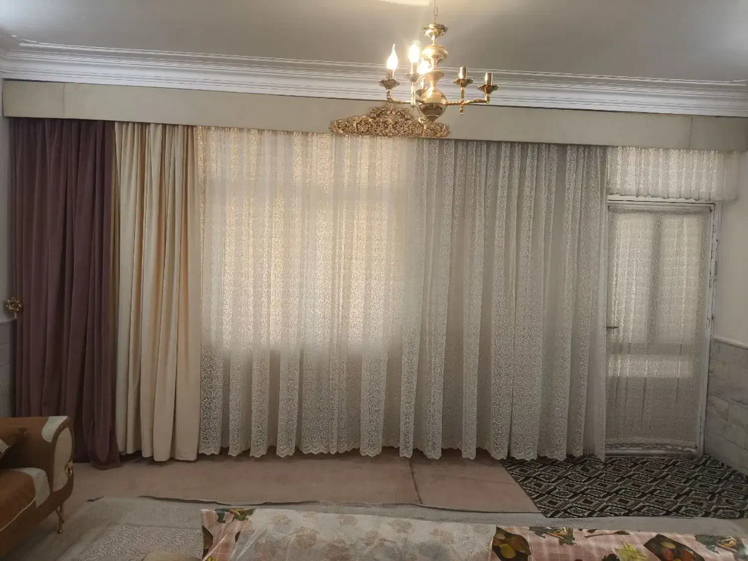 پرده|پرده، رانر، رومیزی|قم, باغ شریفی|دیوار