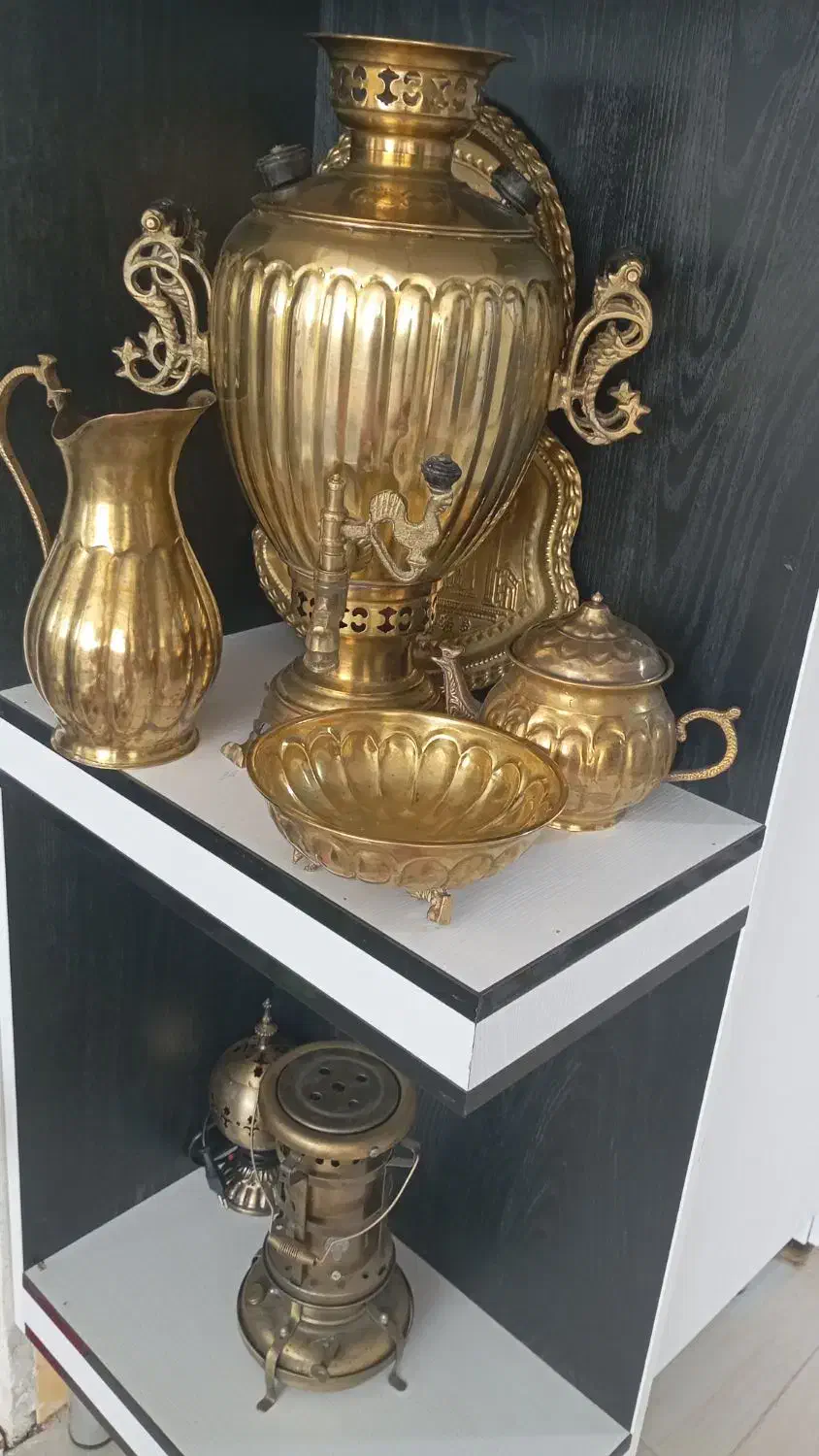 سماور ذغالی|قوری، کتری، قهوه‌ساز دستی|دلیجان, |دیوار