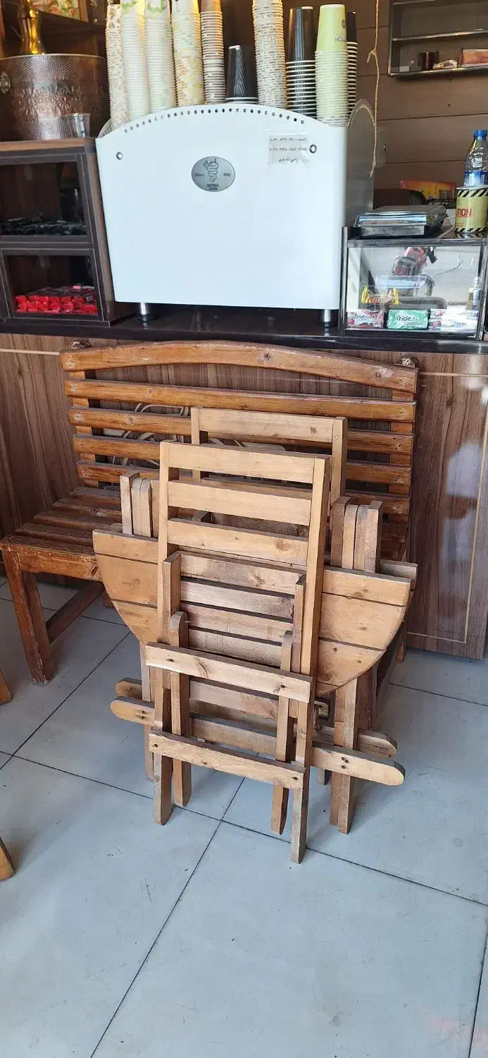 میز و صندلی تاشو چوبی|میز و صندلی غذاخوری|کازرون, |دیوار