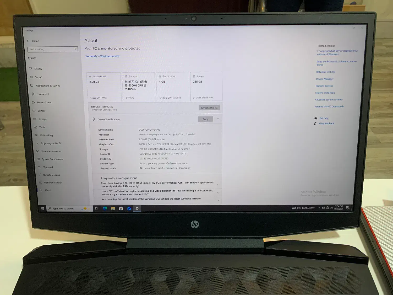 Hp Pavilion Gaming|رایانه همراه|اندیشه, اندیشه فاز ۳|دیوار