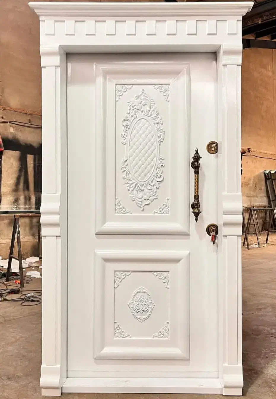 درب ضد سرقت طرح دوقاب کلاسیک نما کامپوزیت کد W002|مصالح و تجهیزات ساختمان|نور, |دیوار