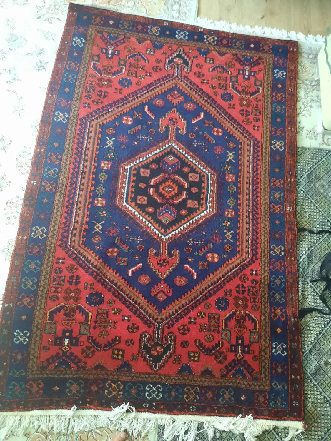 گبه دست باف خاما|گلیم، جاجیم، گبه|زنجان, |دیوار