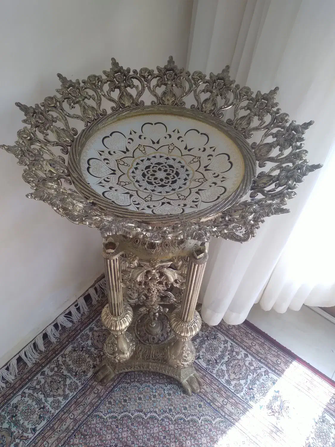 جا میوه ایستاده برنز|مجسمه، تندیس، ماکت|پارس‌آباد, |دیوار