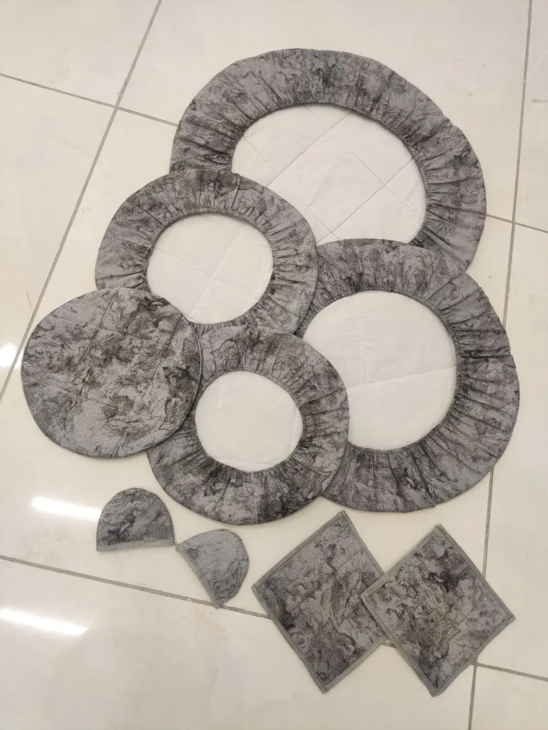 دمکش ۹ تیکه نسوز|سفره، حوله، دستمال آشپزخانه|مشهد, عیدگاه|دیوار