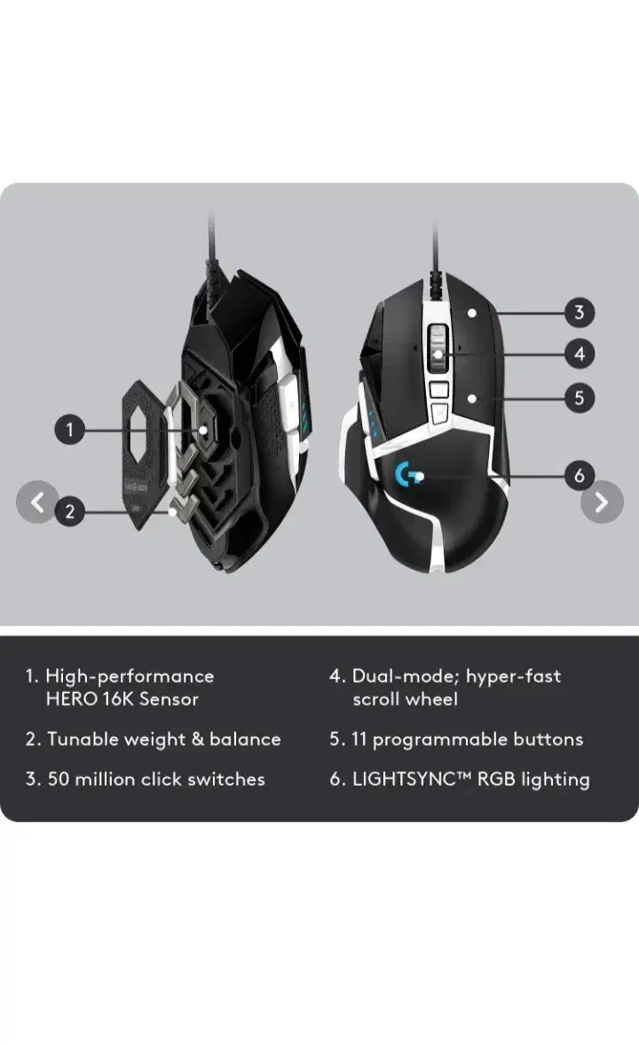موس لوجیتک G502 hero|قطعات و لوازم جانبی رایانه|مشهد, کوثر|دیوار