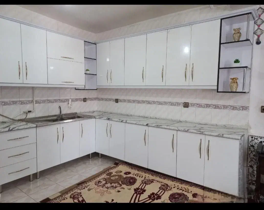 کابینت آماده هایگلاس سفید مشکی 21478|مصالح و تجهیزات ساختمان|سنندج, |دیوار