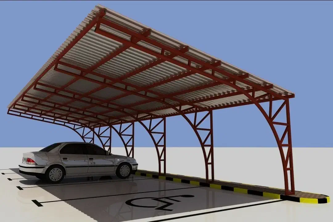 سایه بان سایبان ساندویچ پانل سقف شیبدار سوله خرپا|مصالح و تجهیزات ساختمان|مشهد, کلاهدوز|دیوار