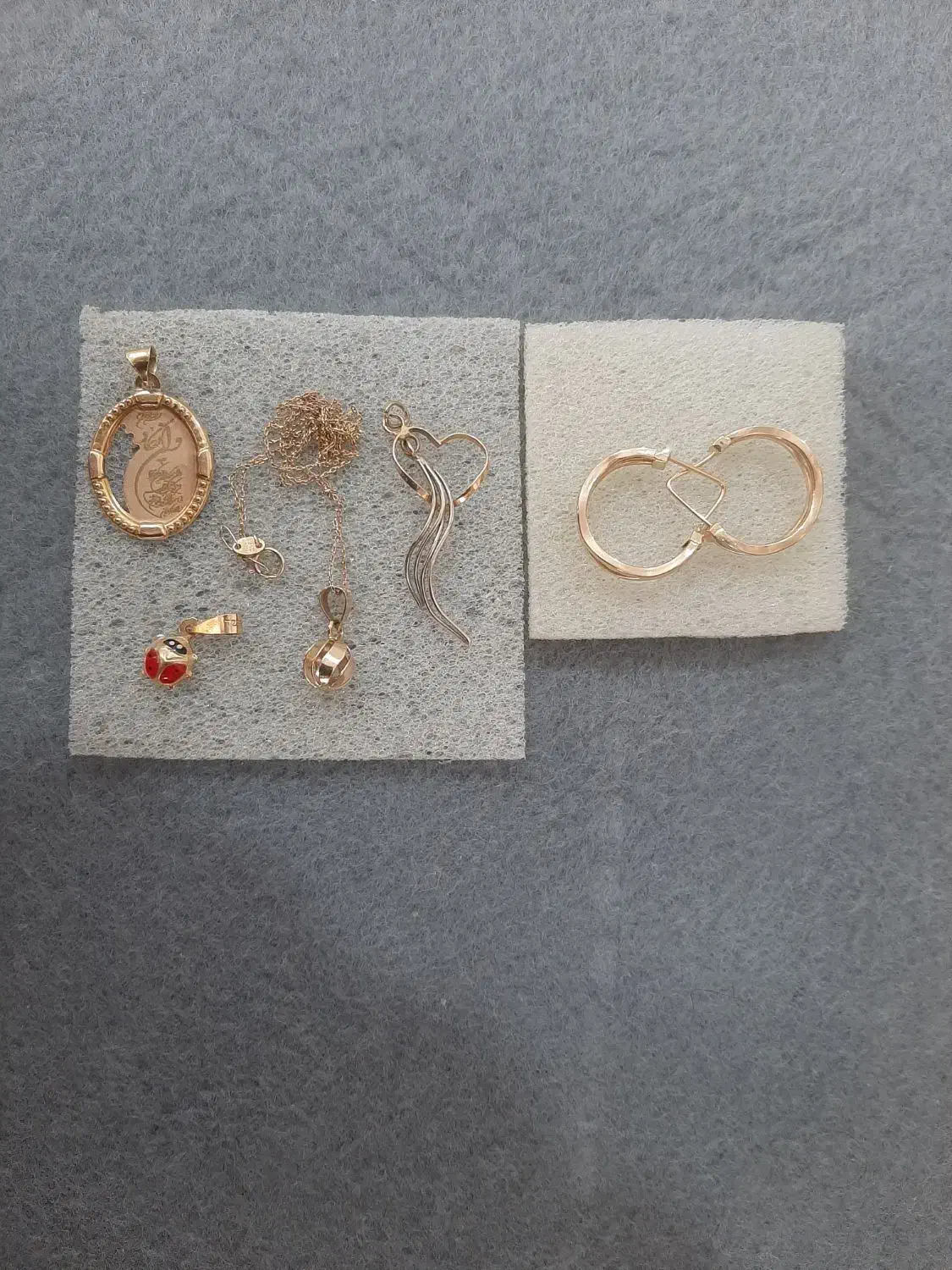 گوشواره پلاک و زنجیر|جواهرات|رومشکان, |دیوار