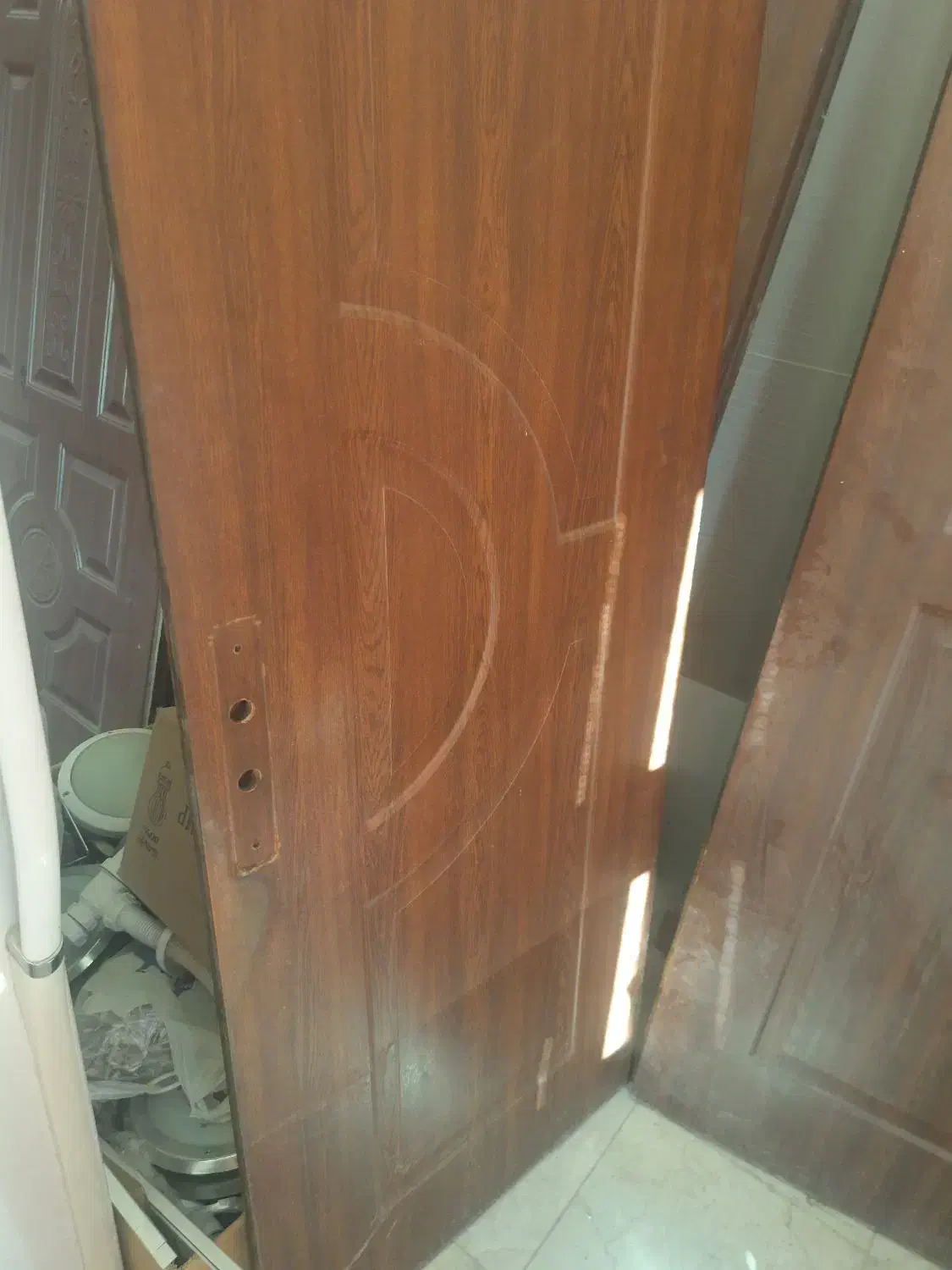 درب چوبی دو تیکه در حد نو|مصالح و تجهیزات ساختمان|اصفهان, ناژوان|دیوار