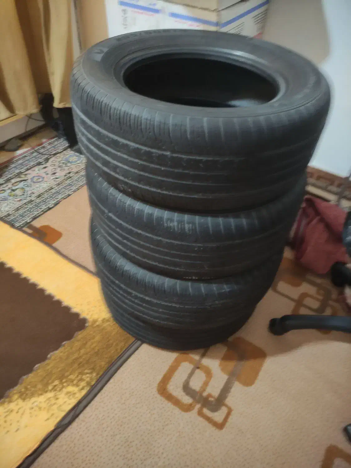 چهار عدد لاستیک چینی 205سایز14..|قطعات یدکی و لوازم جانبی|کاکی, |دیوار