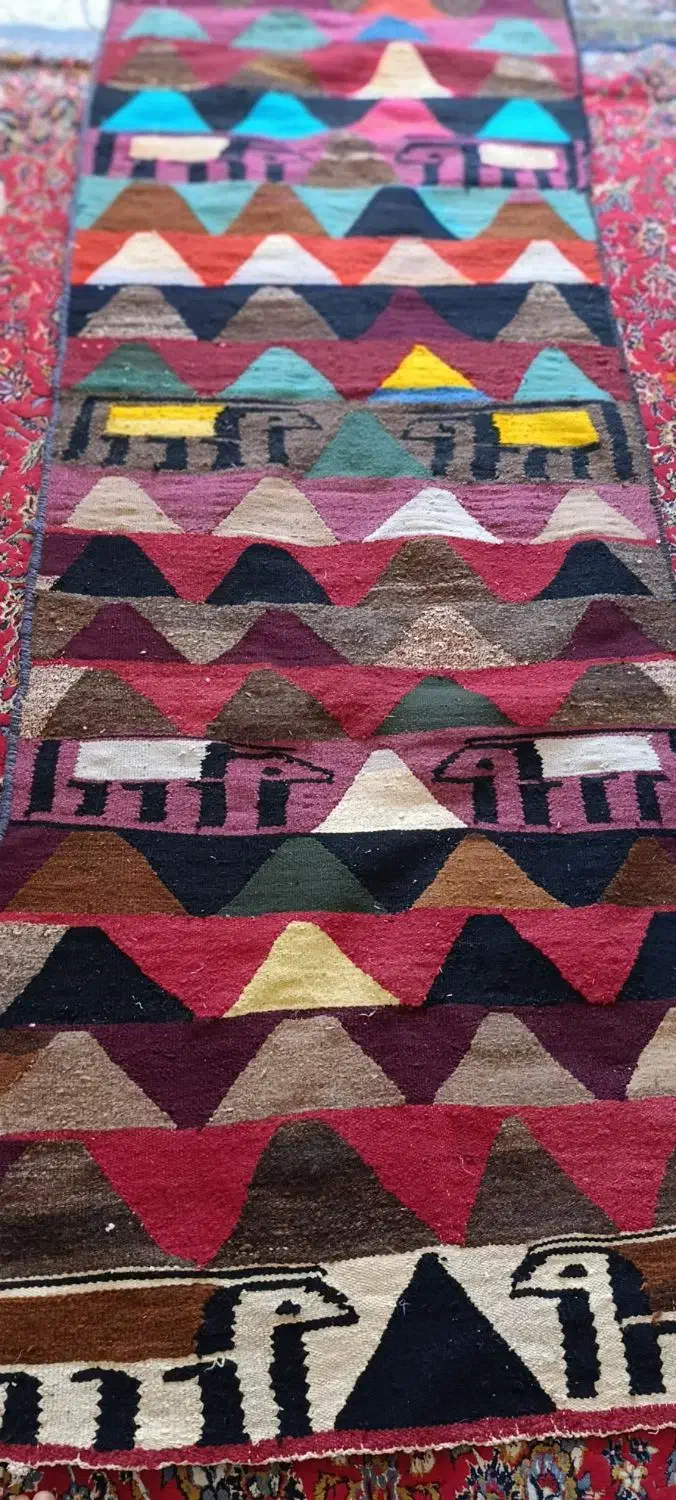 گلیم  دست بافت|گلیم، جاجیم، گبه|بروجرد, |دیوار