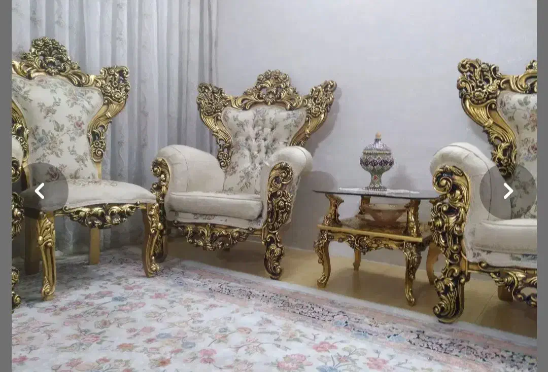 مبل سلطنتی چوب|مبلمان خانگی و میز عسلی|مشهد, تربیت (صدف)|دیوار