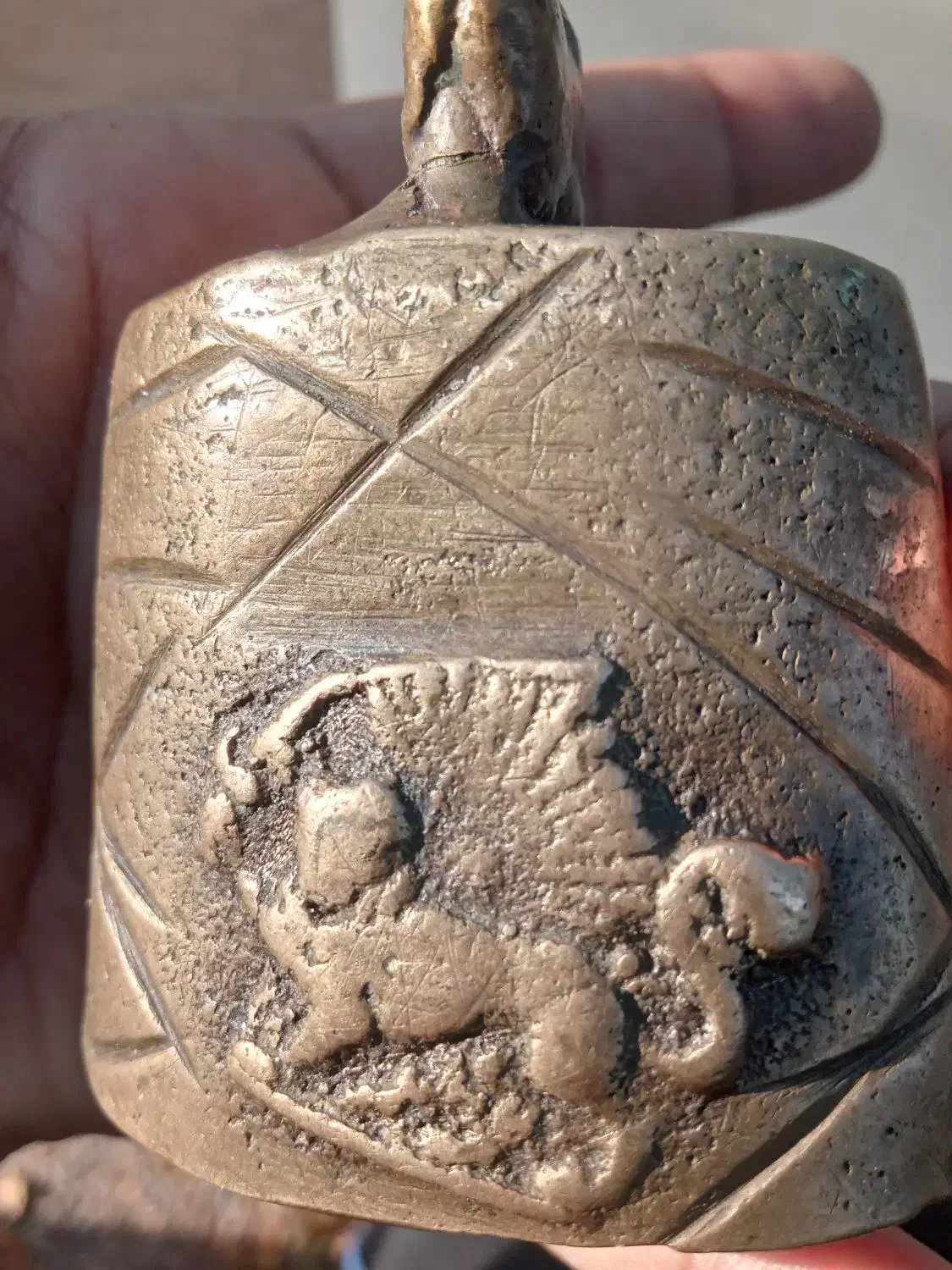 1عدد زنگوله گوسفندی برنجی قاجاری|کلکسیون اشیاء عتیقه|اسلامیه, |دیوار