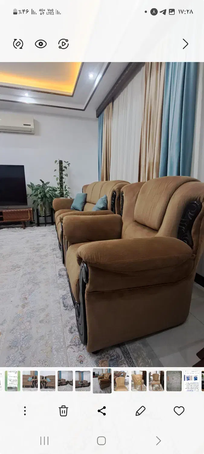 مبل راحتی ۷نفره|مبلمان خانگی و میز عسلی|ساری, |دیوار