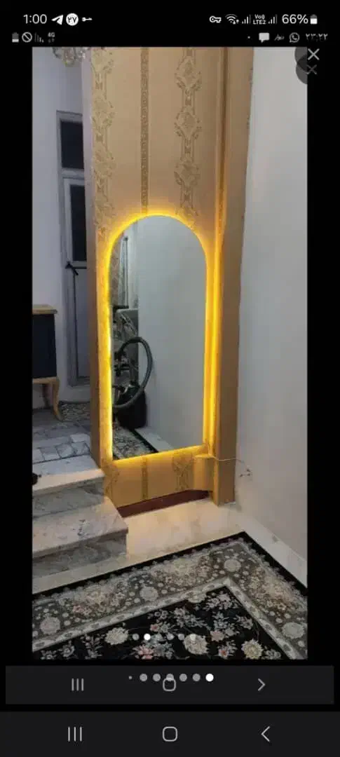 آینه با رنگ آبی آسمانی  همراه با نصب رایگان|آینه|بروجرد, |دیوار