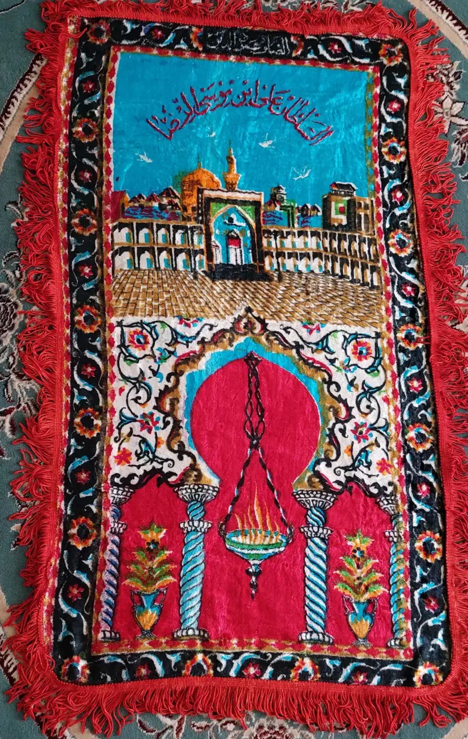 سجاده مخمل ریشه دار قدیمی نو|صنایع دستی و سایر لوازم تزئینی|حمیدیا, |دیوار