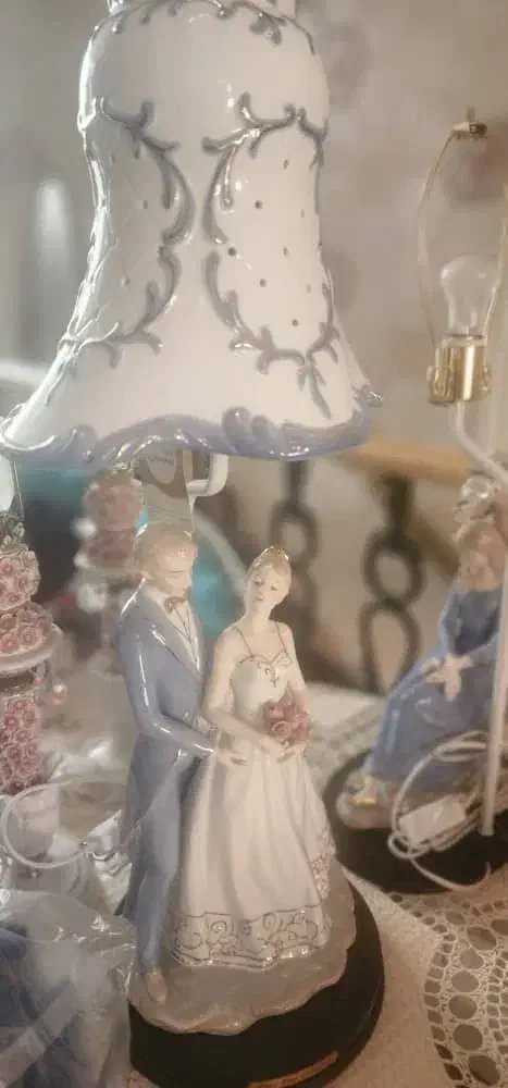 آباژور تزئینی عروسداماد|چراغ خواب و آباژور|تبریز, |دیوار