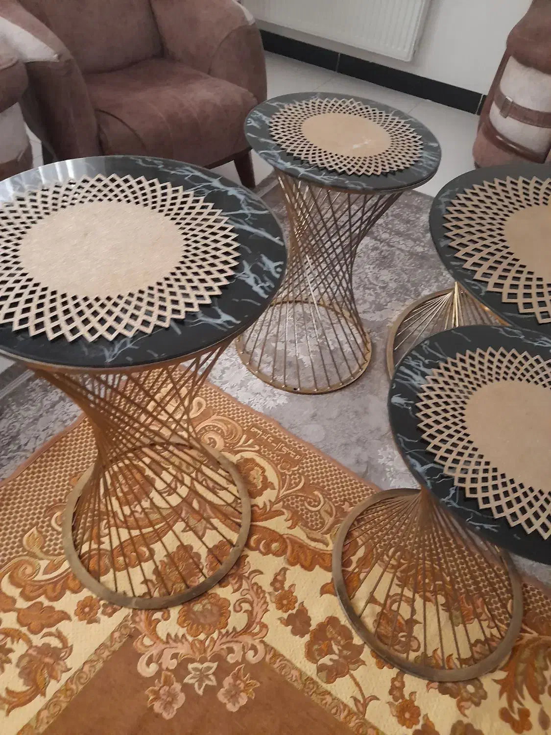 میز عسلی جلوی مبلی ۴عدد|مبلمان خانگی و میز عسلی|نسیم‌شهر, |دیوار