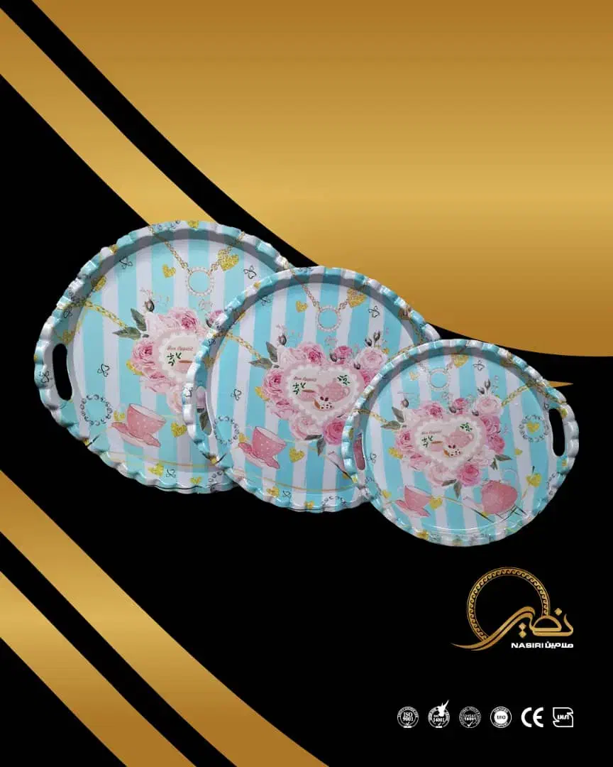 سینی گرد کنگره در۳سایز|ظروف سرو و پذیرایی|پاکدشت, خاتون آباد|دیوار