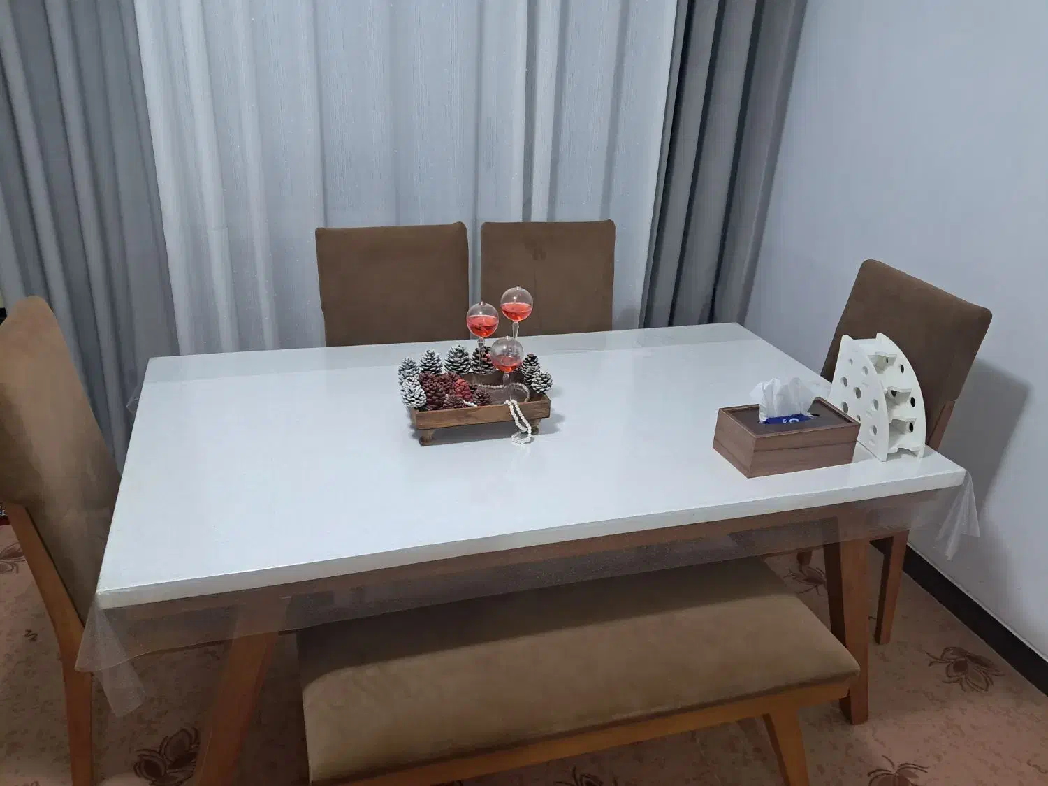 میز.گلدان.نهار خوری|میز و صندلی غذاخوری|کنارک, |دیوار