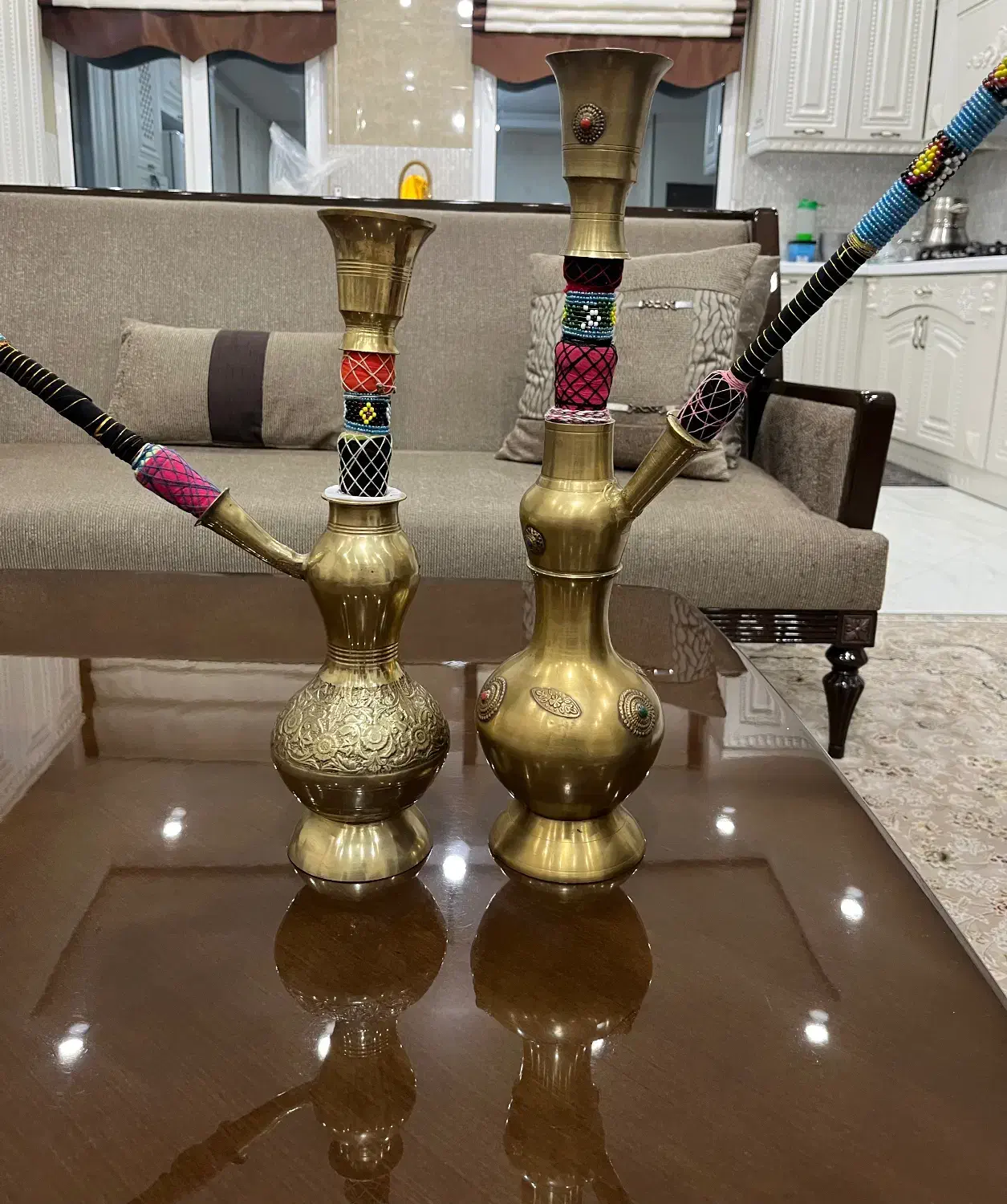 قلیون برنج کلکسیونی|کلکسیون اشیاء عتیقه|ری, ظهیرآباد|دیوار