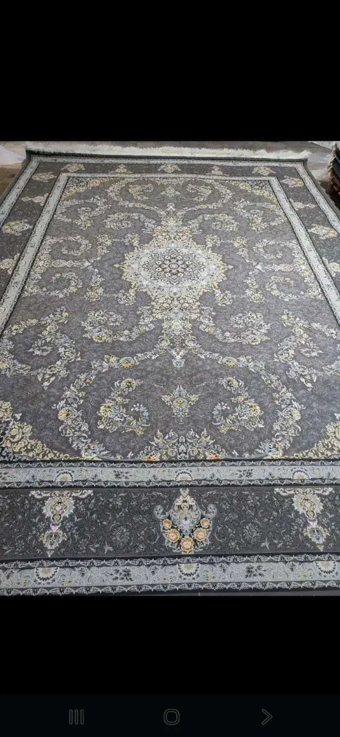 فرش کاشان۱۰۰۰شانه طرح مانا زمینه سورمه ای|فرش|سیرجان, |دیوار