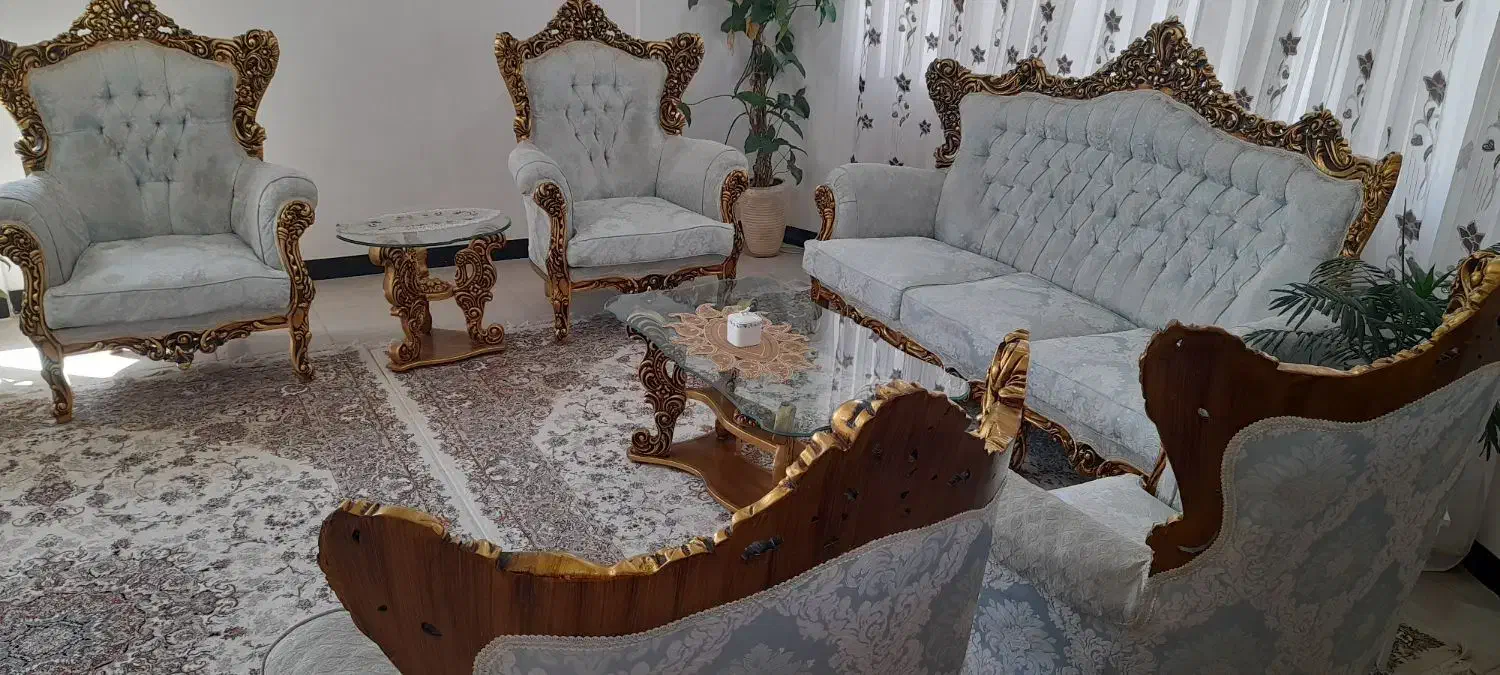 مبل سلطنتی ۷ نفره|مبلمان خانگی و میز عسلی|مریوان, |دیوار