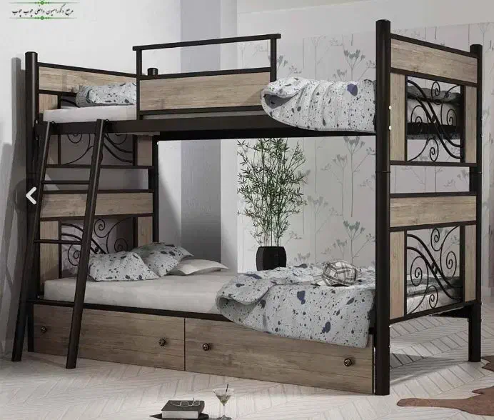تخت های دو طبقه فلزی|تخت و سرویس خواب|اراک, |دیوار