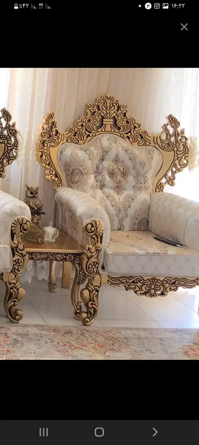 مبل مدل تاج  سلطنتی|مبلمان خانگی و میز عسلی|مرند, |دیوار