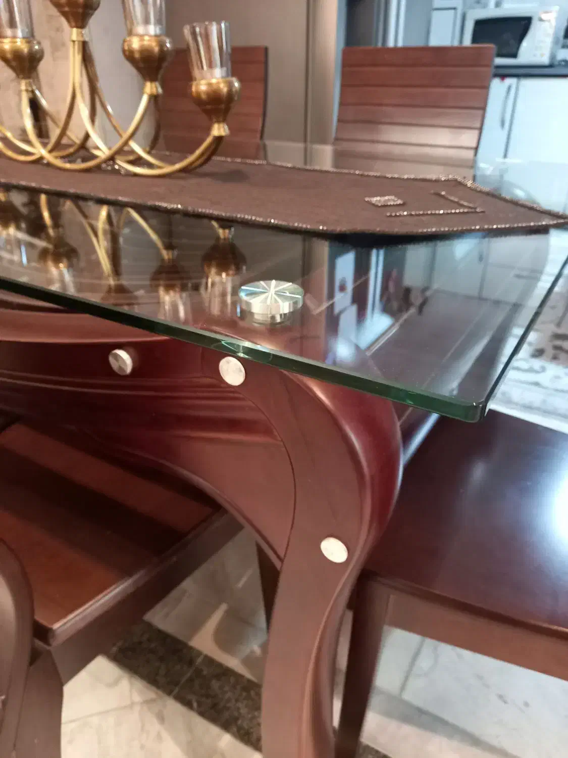 میز غذاخوری ۶نفره ترک بسیار تمیز|میز و صندلی غذاخوری|تنکابن, |دیوار