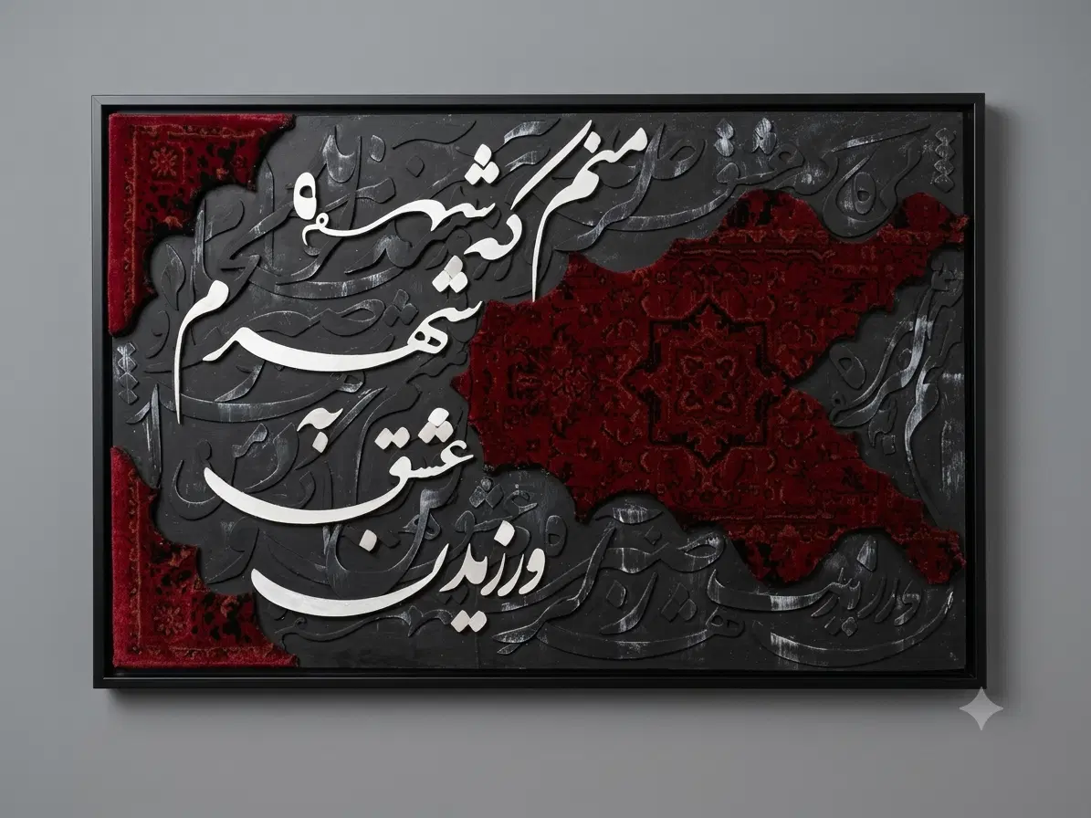 تابلوکالیگرافی به همراه فرش|تابلو فرش|تهران, شهرک شریعتی|دیوار