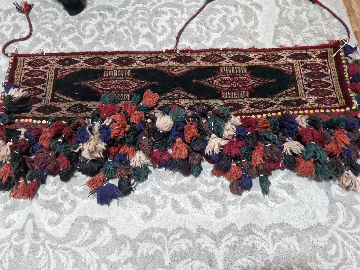 سر دری قدیمی دستبافت  بهمراه جا نمکی گلیمی|گلیم، جاجیم، گبه|کرج, شهرک امام رضا (ع)|دیوار