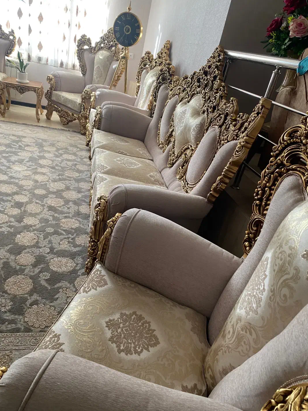 مبل ۹ نفره سلطنتی|مبلمان خانگی و میز عسلی|زرند, |دیوار