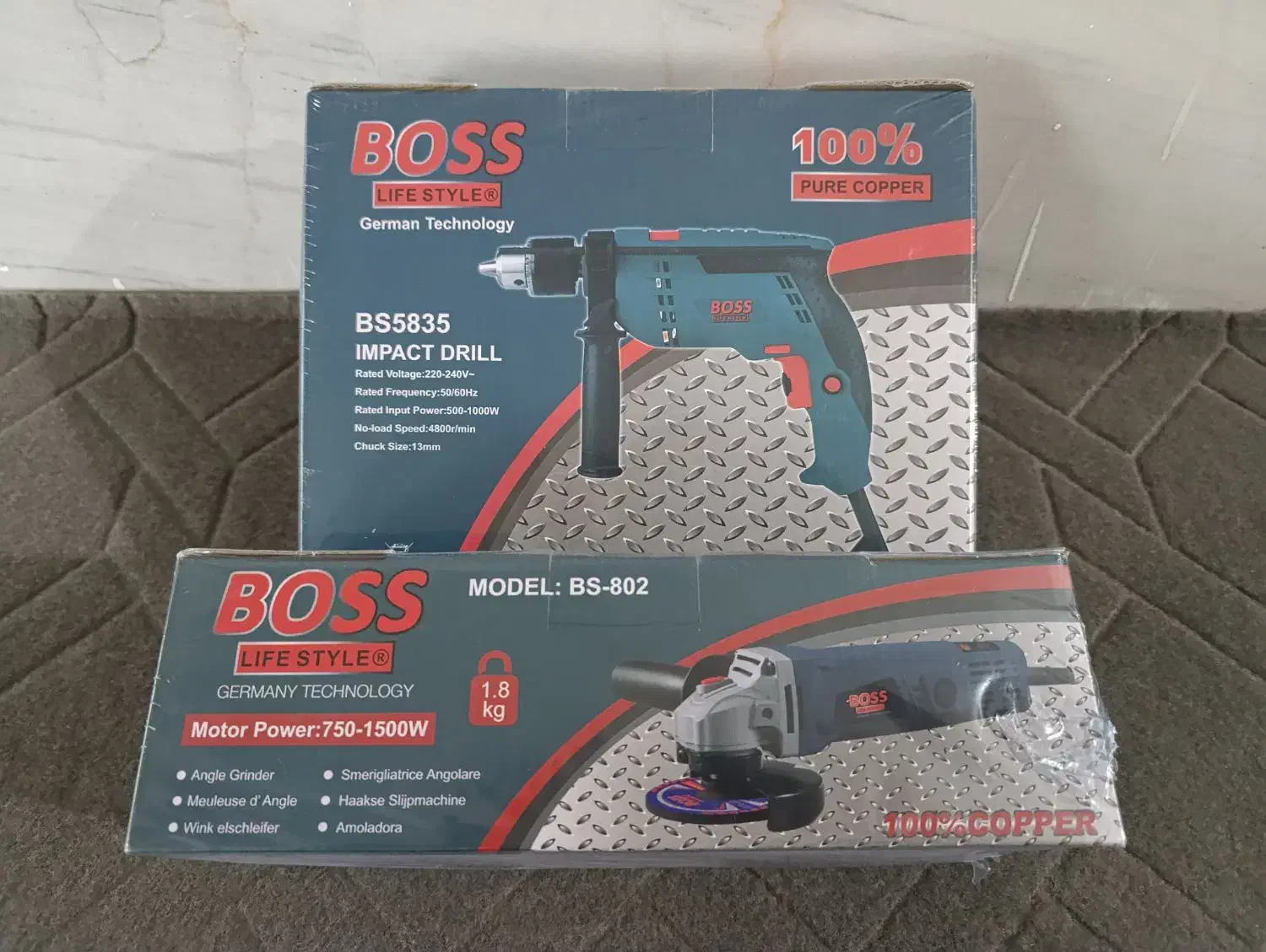 دریل و سنگ فرز BOSS، برای استفاده خانگی|ابزارآلات|قم, باجک یک|دیوار