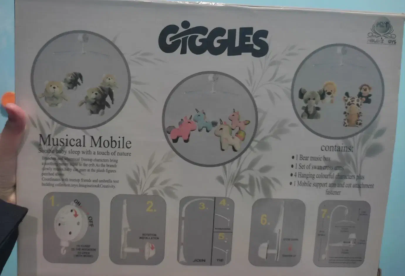 آویز تخت پونیشی خارجی بچه (موزیکال)|تخت و صندلی بچه|بوشهر, |دیوار