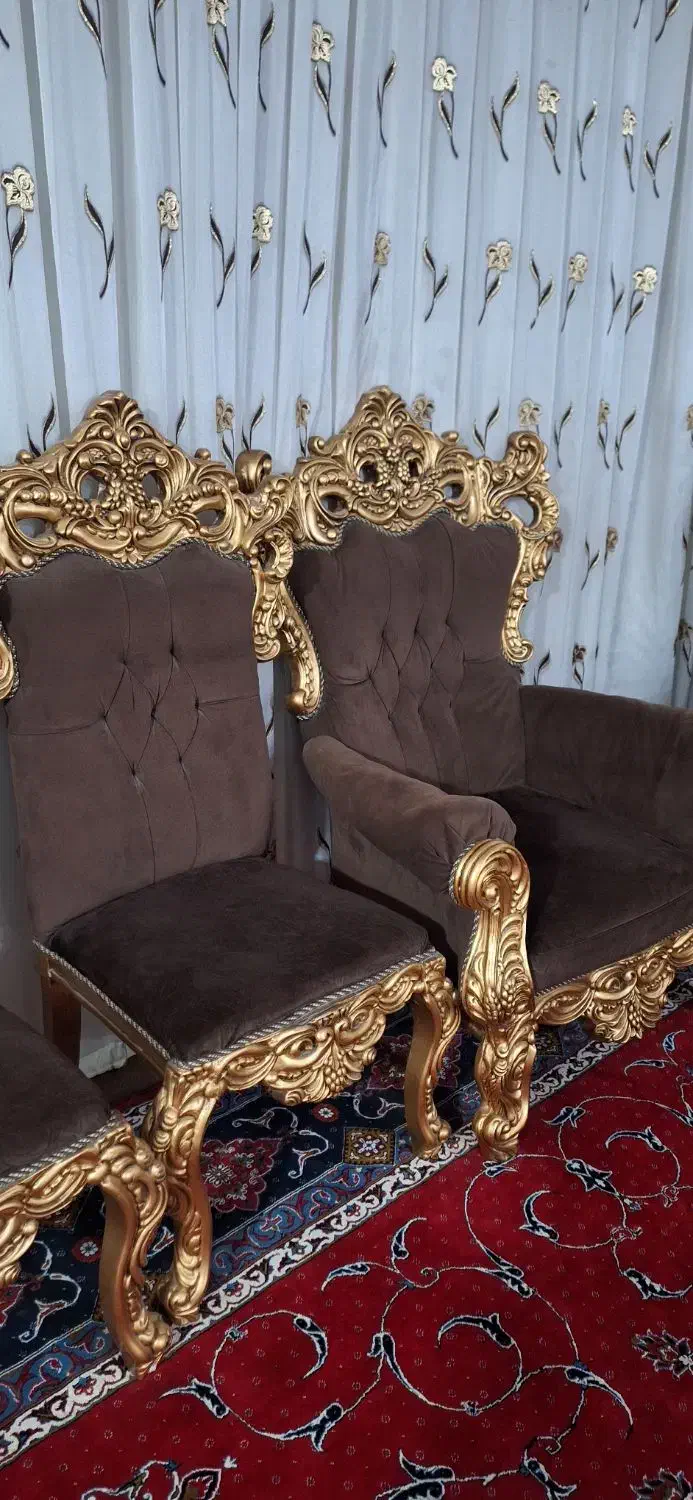 مبل سلطنتی ۹نفره|مبلمان خانگی و میز عسلی|مبارکه, |دیوار