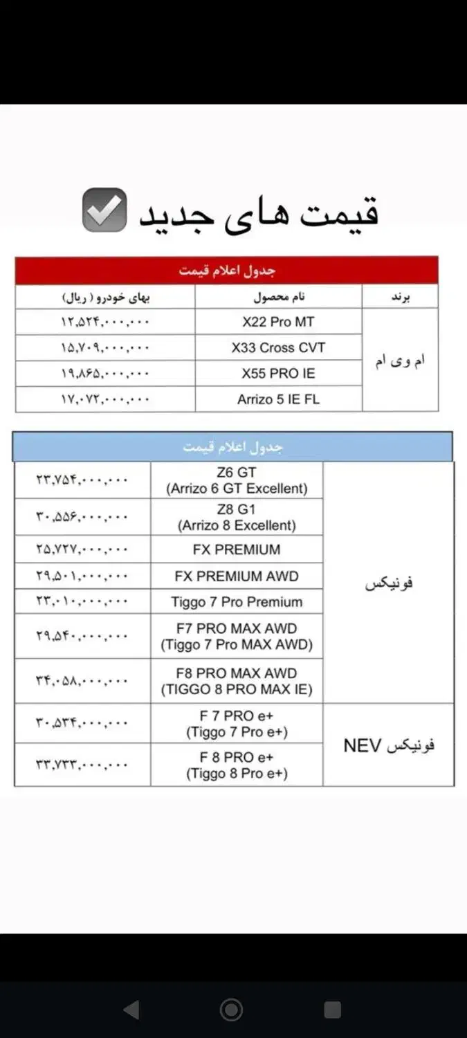 حواله تمامی خودرو های mvm و فونیکس|خودرو سواری و وانت|یزد, |دیوار
