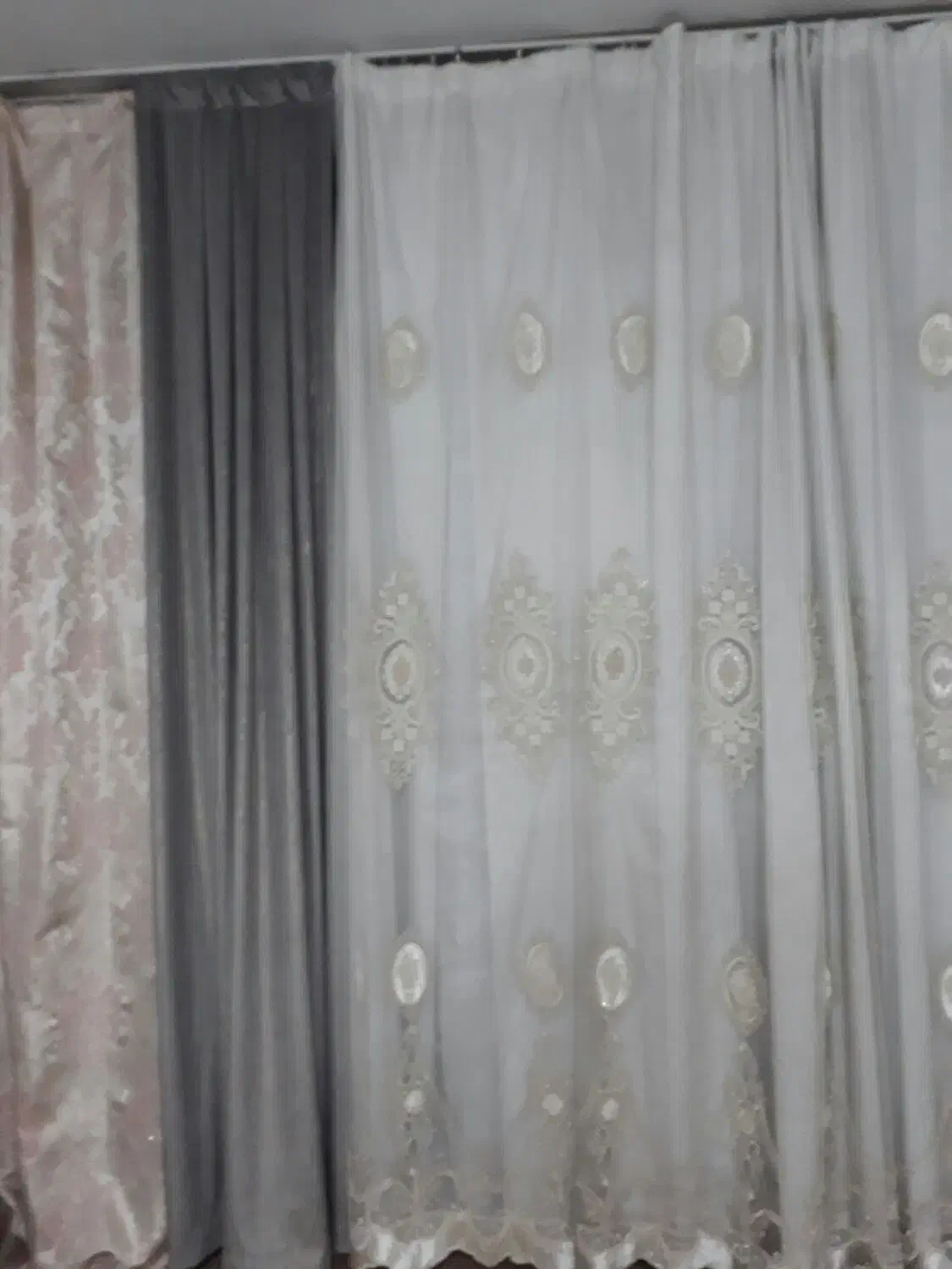 پرده شیک حریر|پرده، رانر، رومیزی|قم, چهل درخت|دیوار