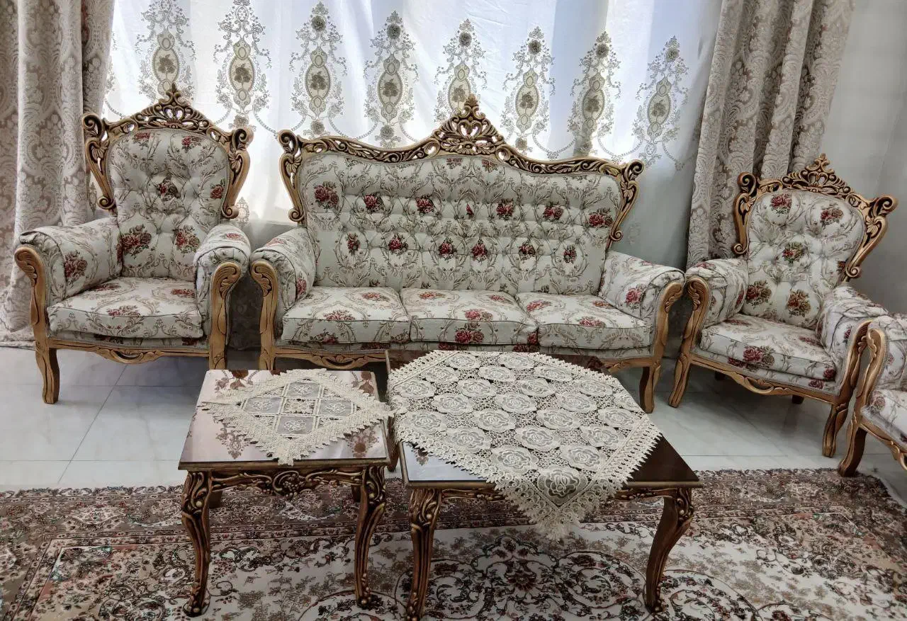 مبل سلطنتی ۹ نفره در حد|مبلمان خانگی و میز عسلی|نسیم‌شهر, |دیوار
