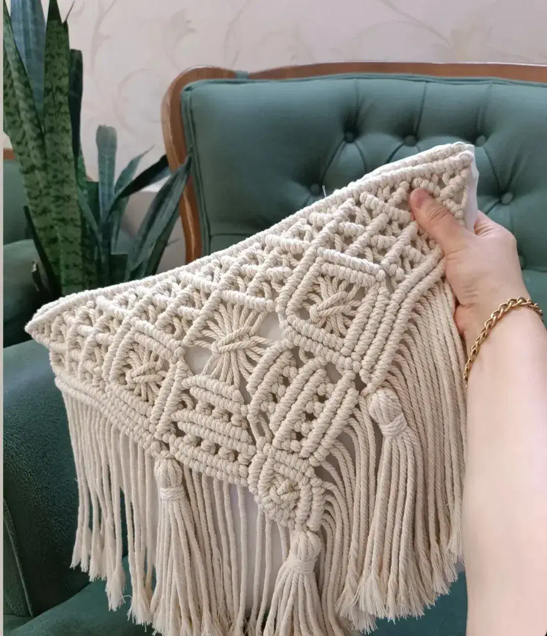 بافت مکرومه قلاب|صنایع دستی و سایر لوازم تزئینی|زاهدان, |دیوار