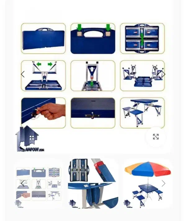 میز و صندلی تاشو مسافرتی ۴ نفره|کوهنوردی و کمپینگ|ری, اقدسیه|دیوار