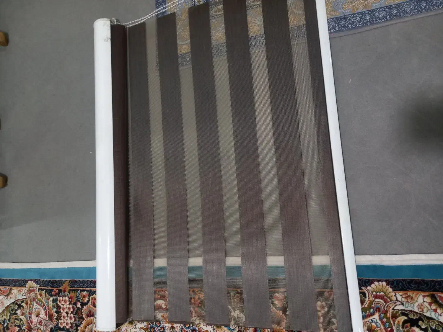 پرده زبرا افتابی مهتابی|پرده، رانر، رومیزی|نسیمشهر, |دیوار